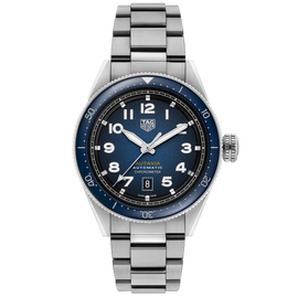 Tag Heuer Autavia Automatic Blue Dial Silver Steel Strap Watch for Men - WBE5116.EB0173