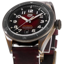 Load image into Gallery viewer, Tag Heuer Autavia Calibre 5 Chinese New Year Maroon Dial Maroon Leather Strap Watch for Men - WBE5193.FC8300