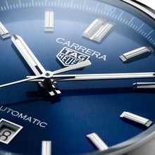 Load image into Gallery viewer, Tag Heuer Carrera Date Blue Dial Silver Steel Strap Watch for Men - WBN2112.BA0639