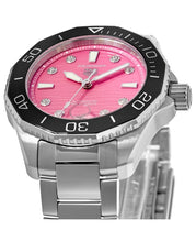 Load image into Gallery viewer, Tag Heuer Aquaracer Professional 300 Automatic Diamonds Pink Dial Silver Steel Strap Watch for Women - WBP231J.BA0618
