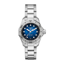 Load image into Gallery viewer, Tag Heuer Aquaracer Professional 200 Automatic Diamond Blue Dial Silver Steel Strap Watch for Women - WBP2411.BA0622