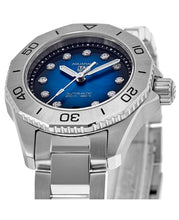 Load image into Gallery viewer, Tag Heuer Aquaracer Professional 200 Automatic Diamond Blue Dial Silver Steel Strap Watch for Women - WBP2411.BA0622