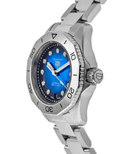 Load image into Gallery viewer, Tag Heuer Aquaracer Professional 200 Automatic Diamond Blue Dial Silver Steel Strap Watch for Women - WBP2411.BA0622