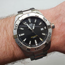 Load image into Gallery viewer, Tag Heuer Aquaracer Black Dial Silver Steel Strap Watch for Men - WBD1110.BA0928
