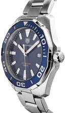Load image into Gallery viewer, Tag Heuer Aquaracer Blue Dial Silver Steel Strap Watch for Men - WAY101C.BA0746