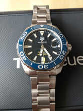 Load image into Gallery viewer, Tag Heuer Aquaracer Calibre 5 Blue Dial Silver Steel Strap Watch for Men - WAY201B.BA0927