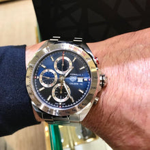 Load image into Gallery viewer, Tag Heuer Formula 1 Automatic Chronograph Blue Dial Silver Strap Watch for Men - CAZ2015.BA0876