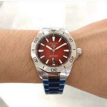 Load image into Gallery viewer, Tag Heuer Aquaracer Professional 200 Automatic Red Dial Silver Steel Strap Watch for Men - WBP2114.BA0627