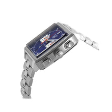 Load image into Gallery viewer, Tag Heuer Monaco Automatic Chronograph Blue Dial Silver Steel Strap Watch for Men - CBL2111.BA0644