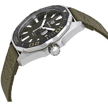 Load image into Gallery viewer, Tag Heuer Aquaracer Black Dial Khakhi Green NATO Strap Watch for Men - WAY101E.FC8222