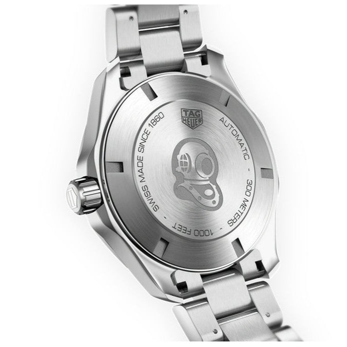 Tag Heuer Aquaracer Calibre 5 Green Dial Silver Steel Strap Watch for Men - WAY201S.BA0927